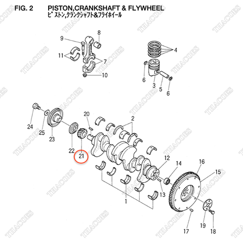 Bánh răng đầu trục cơ Z-5-12521-025-0