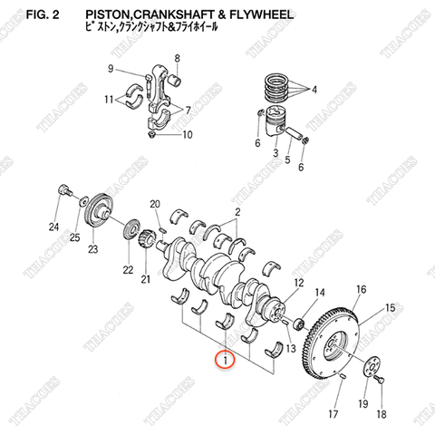 (0,25 mm) Bạc trục cơ balie 20801-07141
