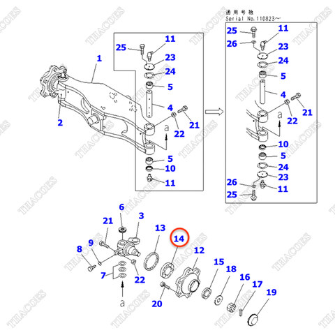 Vòng bi moay ơ 300-22-31360 (trong)