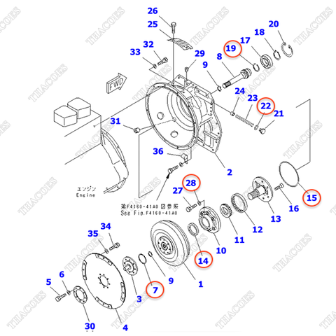 Bộ gioăng phớt 3EC-13-05030 (K3) (sửa biến mô và bơm)