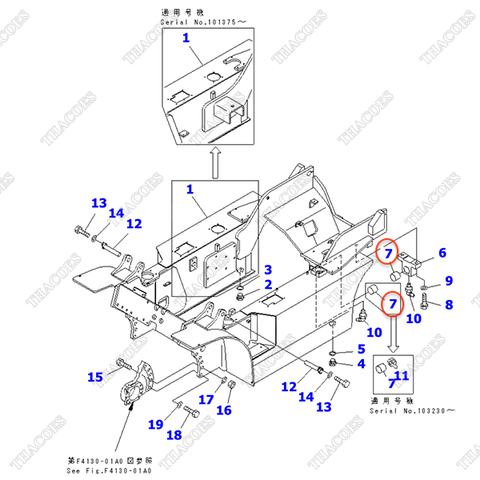 Bạc gối cầu sau 3EC-41-11731
