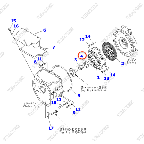 (WC) Vòng bi tì 307-14-11750