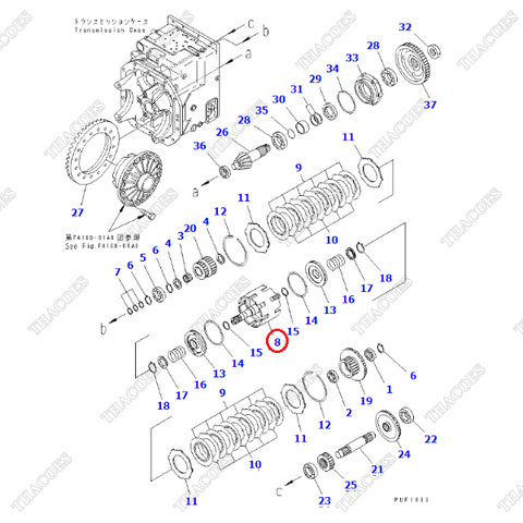 (1st) Trục ly hợp 3EC-15-31200; 3EC-15-31201
