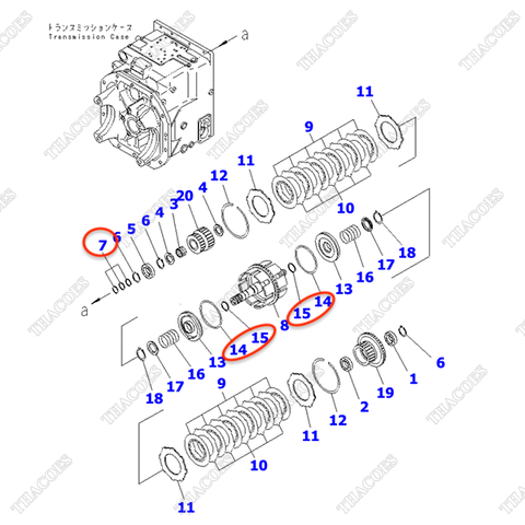(2nd) Bộ gioăng phớt ly hợp 3EC-16-05030 (K5); 3EC-16-05031 (K5A)