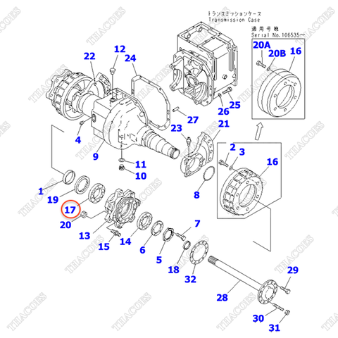 Vòng bi moay ơ 06002-32019 (phía trong)