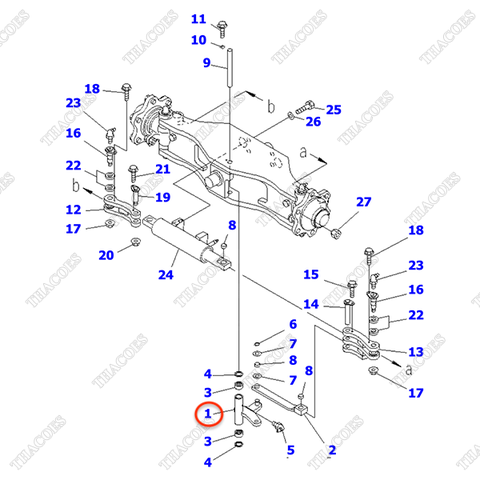 (GB) Tay lái giữa 3EC-24-31750SA; 3EC-24-31750SG