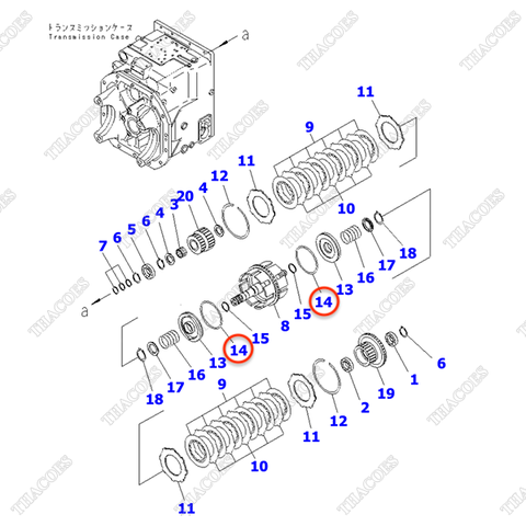 (2nd) Phớt dầu 3EF-15-41280 (xéc măng ly hợp)