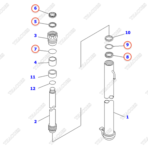 Bộ phớt xi lanh KB3065A-00077; 3EC-63-05011 (K20, K21)