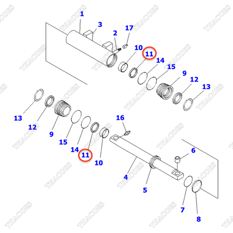 (K10) Phớt cổ NP23351-05111; JP23351-05111; KB23351-05111; KB30961-05012