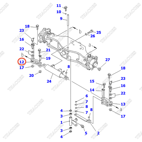 (SN: 105918-UP) Giằng lái phải 3EC-24-41260SA; 3EC-24-41260SG; 3EC-24-41260