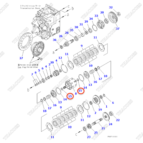 (1st) Phớt dầu 3EC-15-31810 (xéc măng ly hợp)