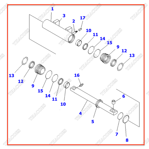Cụm xi lanh lái 3EC-64-31710; 3EC-64-31711; 3EC-64-31712