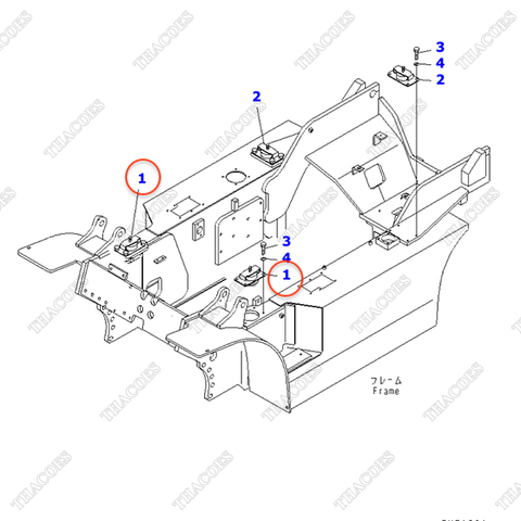 Đế giảm rung 3EB-51-32120 (cabin)