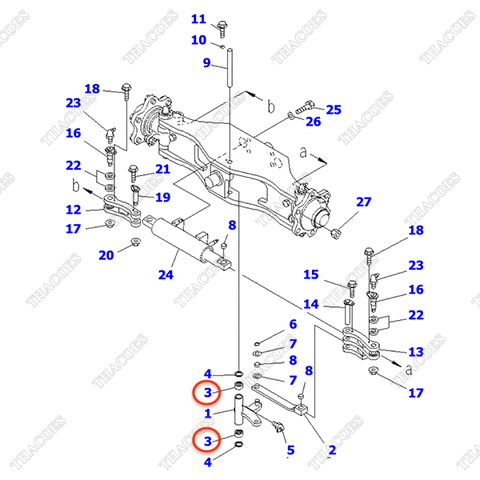 (GB) (K9) Vòng bi kim 34A-24-11341; 3EA-24-11930; 3EA-24-11931