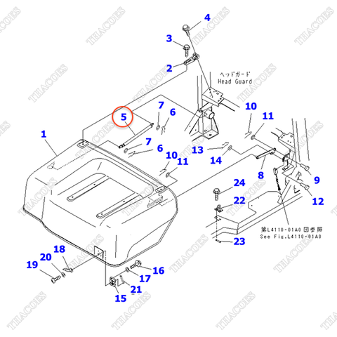 Xi lanh nắp capo 3EC-50-31130