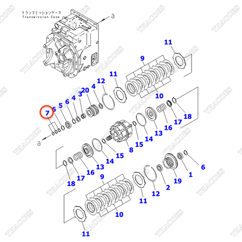 (2nd) Phớt dầu 3EB-16-21240 (xéc măng ly hợp)
