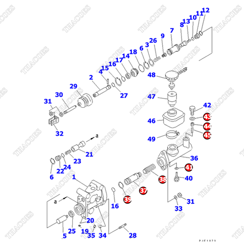(WC; AT) Cuppen xi lanh phanh trên MY212-8123-00; MY212-8123-01 (K12; K16)
