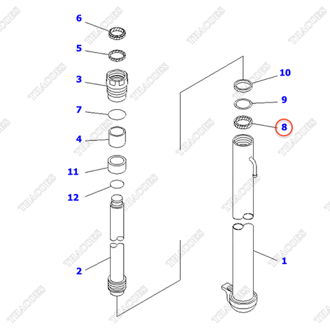 Phớt piston 34B-63-17571 (K20, K21)