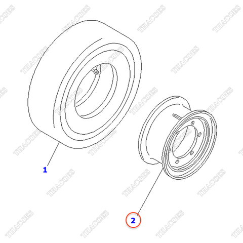 (FD40/45/50) La zăng liền 3EC-27-56670; 3EC-27-56770 (lốp 300-15)