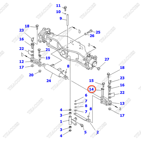 (SN: 105918-UP) Chốt nối trái 3EC-24-37290SA; 3EC-24-37290SG