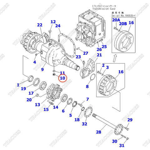 Bulong xả dầu 34B-41-12910; 3EB-41-31220