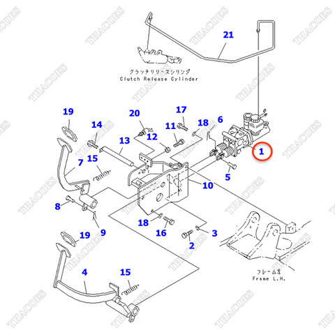 (WC) Cụm xi lanh phanh và côn 3EC-36-31310