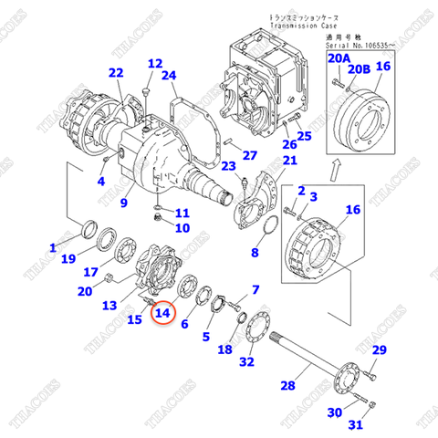 Vòng bi moay ơ 06002-30216 (phía ngoài)