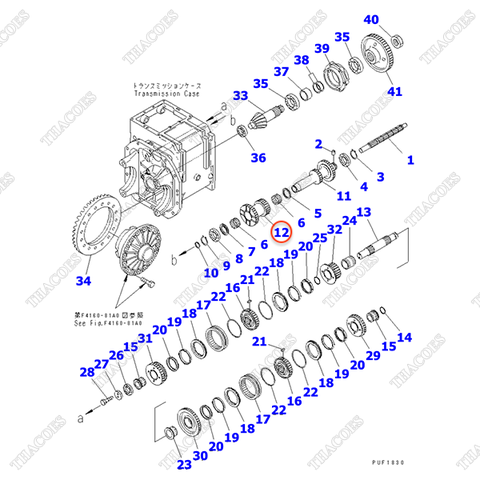 Trục bánh răng 3EC-14-32110