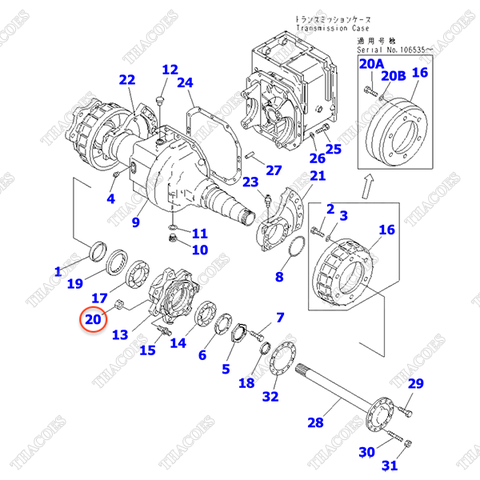 Nut sau bulong tắc kê 01582-12218