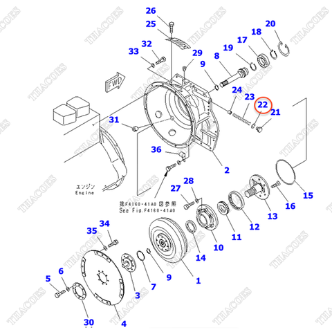 Gioăng dầu 3EB-13-12690; 07005-01612; YM22190-160002 (K3)