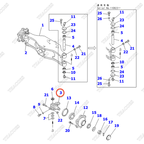 Khớp lái trái 3EC-24-31711