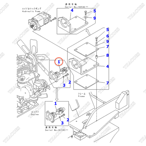 Trục các đăng 3EC-01-32711; 3EC-01-32710 (bơm thuỷ lực)