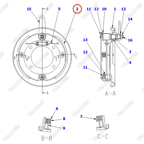 Guốc phanh 30C-30-51121