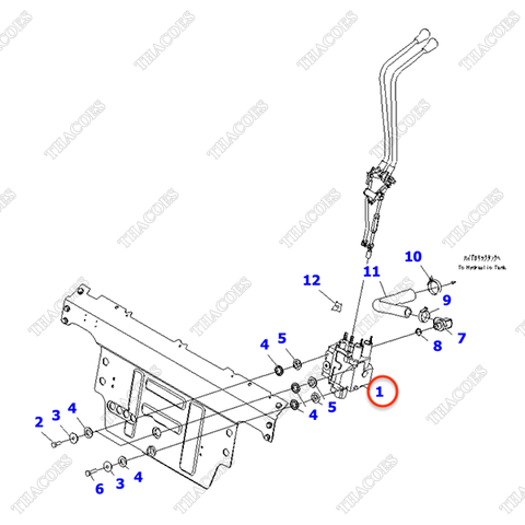 Van chia thuỷ lực 723-82-31100