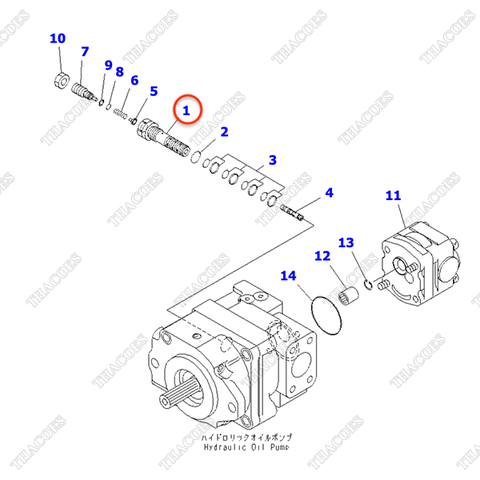 Van LS bơm thuỷ lực 708-1T-04732