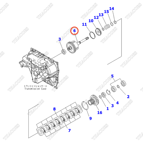 (1st) Trục ly hợp 37C-1TA-5610
