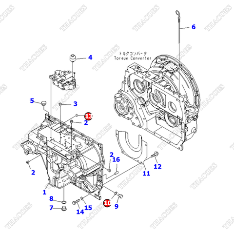 Bộ phớt 3EC-15-05100 (K3) (Seal ring + oring)