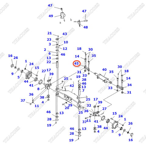 Giằng lái phải 3EC-24-41260SG; 3EC-24-41260SA; 3EC-24-41260