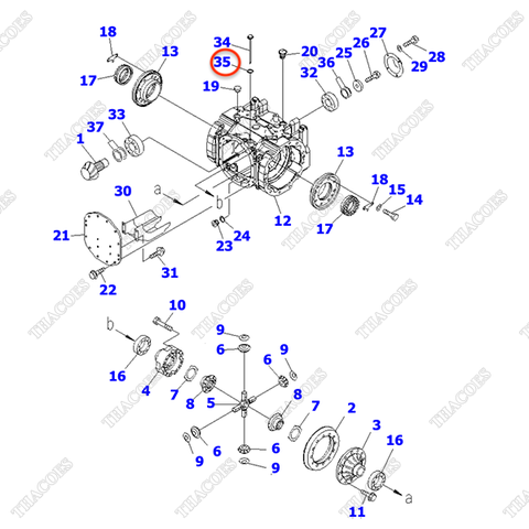 Bộ phớt 3EC-21-05100; 3EC-21-05101 (K1) (sửa cầu trước và phanh)
