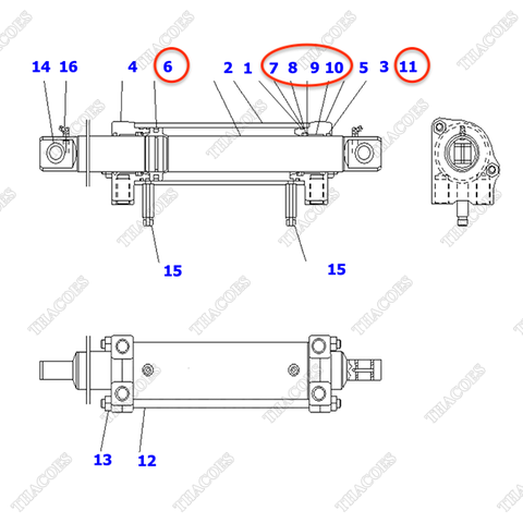 Bộ gioăng phớt 30C-64-11270; LN430-01-07502 (Kit)