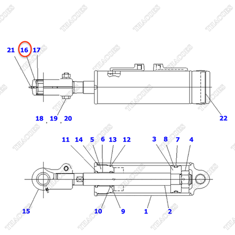 Bạc lót 30C-63-11230 (chốt đầu xi lanh)