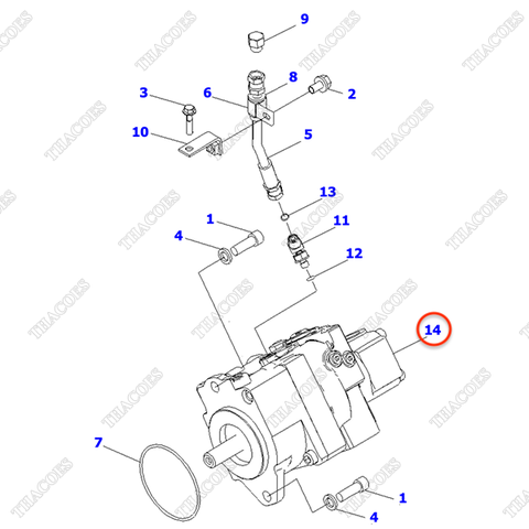 Cụm bơm thuỷ lực 708-1T-00710; 708-1T-00711