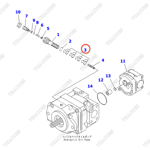 Gioăng phớt 700-20-71260 (van LS)