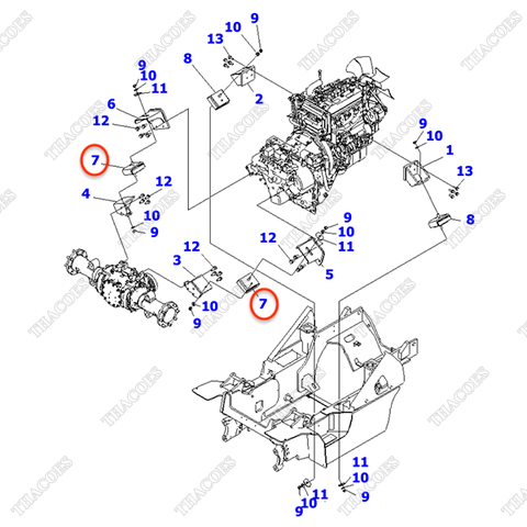 Cao su chân số 3EC-02-52370