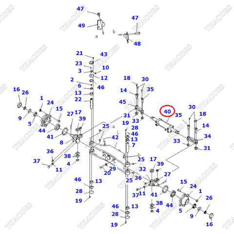 Cụm xi lanh lái 3EC-64-51110; 3EC6451132