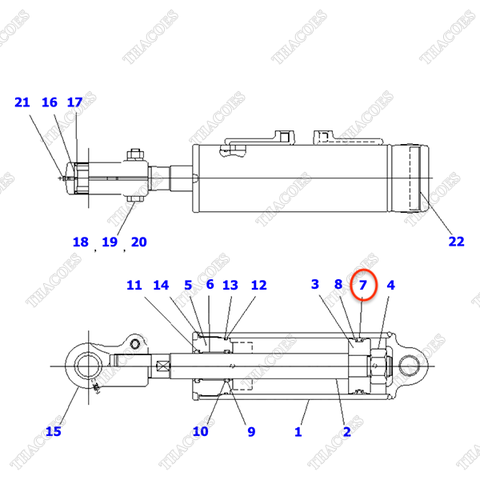 Phớt piston 30C-63-11140 (Kit)