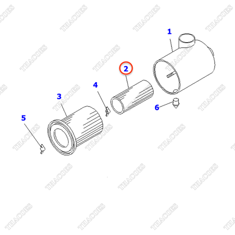 Lọc gió trong 3EE-02-22820 (hộp lọc thô lắp trên đối trọng bên ngoài động cơ)
