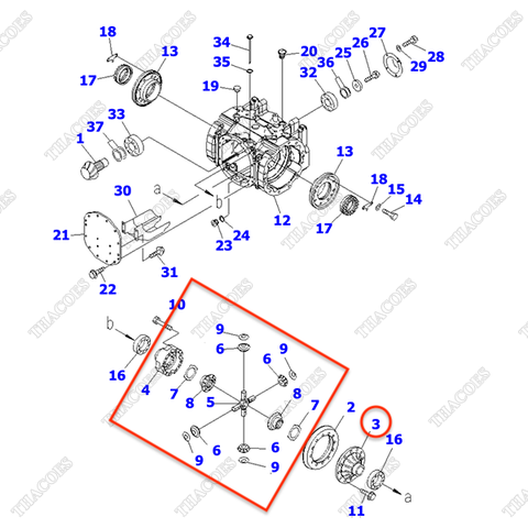 Cụm bánh răng vi sai 3EC-21-51100