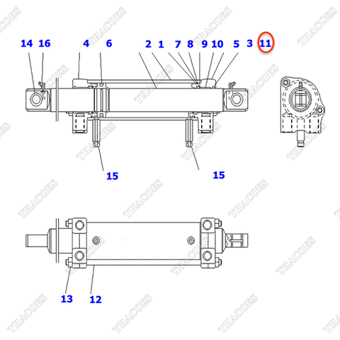 Phớt bụi 30C-64-11220 (Kit)