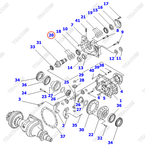 Căn đệm 3EB-15-00030 (trục răng quả dứa)